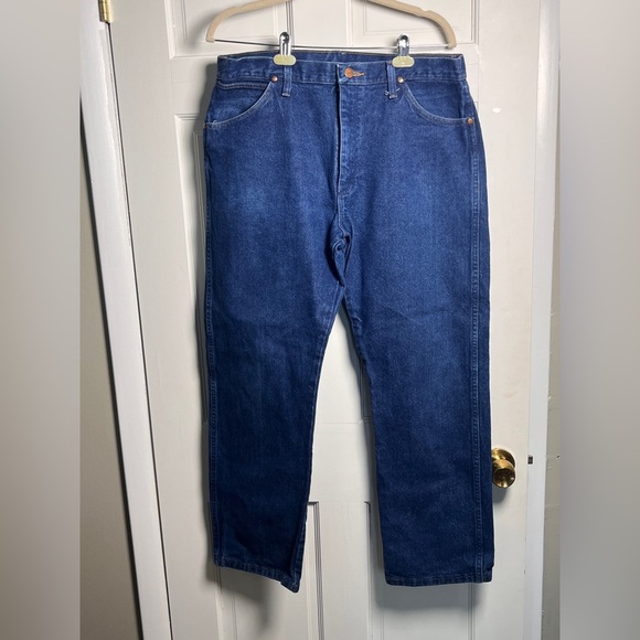 Wrangler Other - Wrangler 13MWZ Cowboy Cut Original Fit Jeans Dark Indigo 36x30 Made Mexico